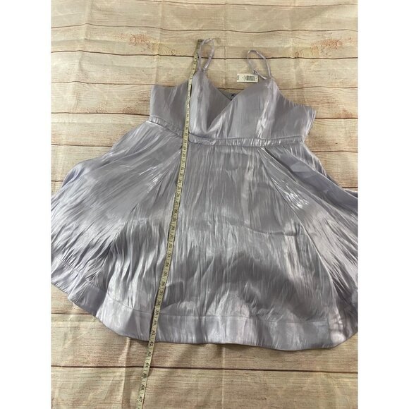 NWT Torrid WOmen's Lavender Satin Fit And Flare Dress - 22 - Picture 5 of 14